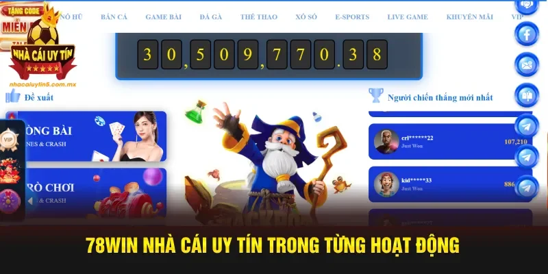 78Win nhà cái uy tín trong từng hoạt động